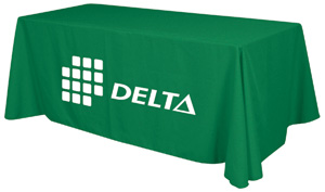 Standard 6 ft. Table cover with 1 Color Imprint